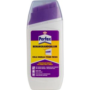 Perfax Behang randenlijm 250 g | Behang randenlijm met borstel | Hoge Precesie voor ultiem gebruiksgemak.