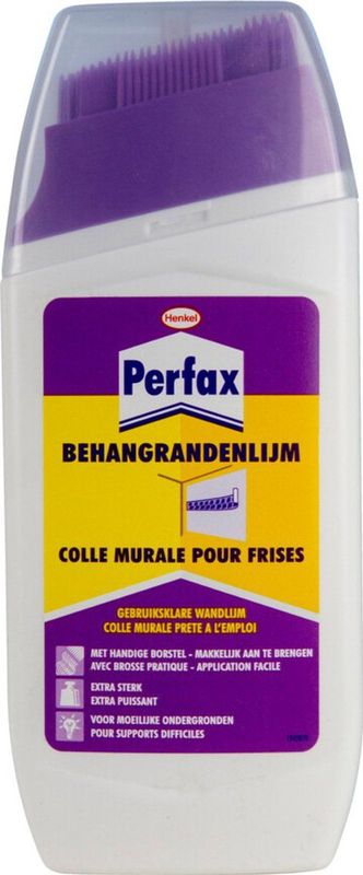 Perfax Behang randenlijm 250 g  Behang randenlijm met borstel  Hoge Precesie voor ultiem gebruiksgemak