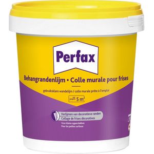 Perfax Behang randenlijm 750 g  Behang randenlijm met borstel  Hoge Precesie voor ultiem gebruiksgemak