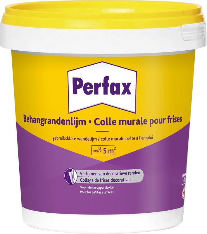 Perfax Behang randenlijm 750 g  Behang randenlijm met borstel  Hoge Precesie voor ultiem gebruiksgemak