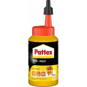 Pattex Houtlijm Express 250 g | Sneldrogende Houtlijm voor Alle Klussen | Houtlijmen voor Sterke Hechting.