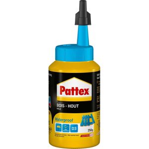 Pattex Waterproof 250 g Bottle | Houtlijm Waterhoudende Lijm | Hout Lijm voorkomt Water & Vocht schade | Speciale Houtlijm tegen Vocht.