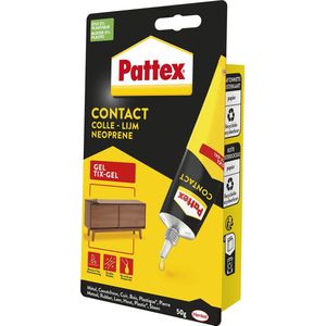 Pattex Contactlijm Tix Gel 50 G - Gelvormig - Druipt Niet - Vochtbestendig