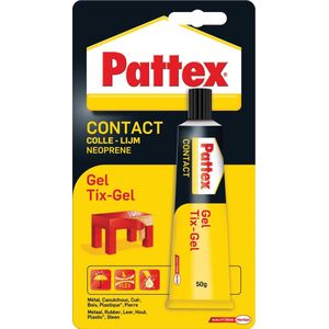 Pattex Contactlijm Tix Gel 50 G - Gelvormig - Druipt Niet - Vochtbestendig