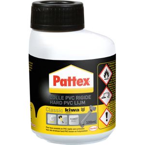 Pattex Transparante hard PVC lijm - Sneldrogend - 100 ml - Met kwast
