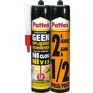 Pattex Montagelijm Geen Spijkers & Schroeven 400g Duopack