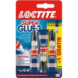 Loctite secondelijm Super Glue Universal, 2 + 1 gratis, op blister