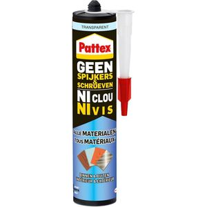 Pattex Montagekit Transparant- Geen Spijkers & Schroeven - High Tack 300g - Binnen en buiten - Alle materialen - Montagelijm Extreem sterk