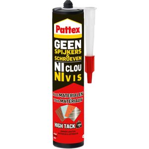 Pattex Montagekit Montagelijm Geen Spijkers & Schroeven High Tack 460g - Binnen en buiten - Alle materialen - Extreem sterk - Steenlijm - Montage lijm - Montage kit - Steen lijm