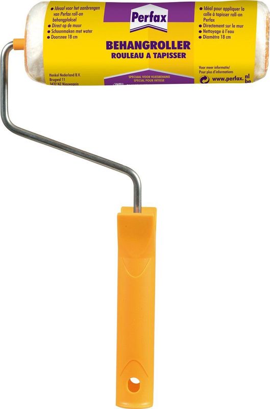 Perfax Behangroller voor Vliesbehanglijm | Eenvoudige Toepassing op de Muur | Universeel Behangroller.