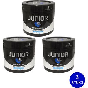 3 Stuks Junior haargel mega strong 3 Fixing Gel 150 ml