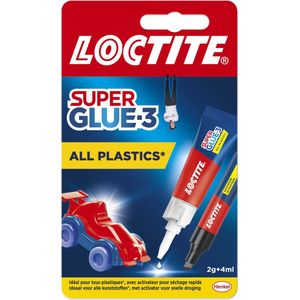 Loctite Secondelijm Super Glue-3 All Plastics 2gr+4ml