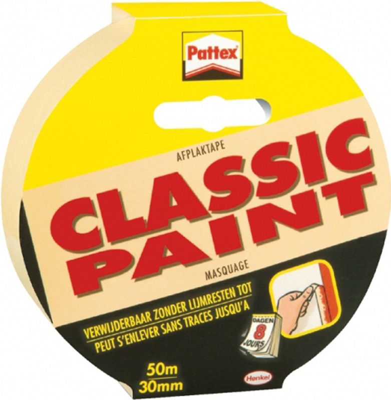 Pattex - Classic Paint - Afplaktape - Wit - Universeel - Voor Binnen en Buiten