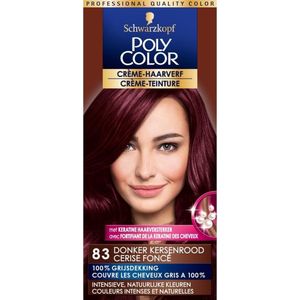 Schwarzkopf Poly Color Crème 83 Donker Kersenrood Permanente Haarverf