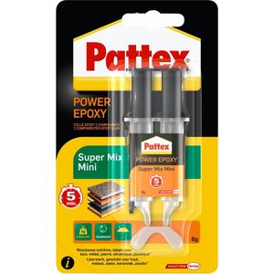 Pattex Twee componentenlijm SuperMix Universal 6gram | 2-componentenlijm Epoxy | Extreem sterk & Makkelijk Bindend.