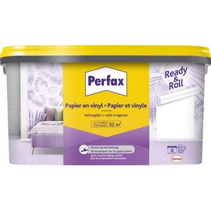 Perfax Ready & Roll Behanglijm Papier & Vinyl 4,5 | Eenvoudig en Snel Behangen | Voor Papier en Vinyl .