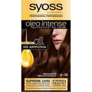 SYOSS Oleo Intense - 4-18 Mokkabruin - Permanente Haarverf - Haarkleuring - 1 stuk