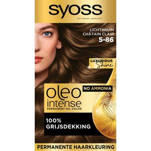 Syoss Oleo Intense- 5-86 Lichtbruin - Haarverf - Permanent - 1 stuk