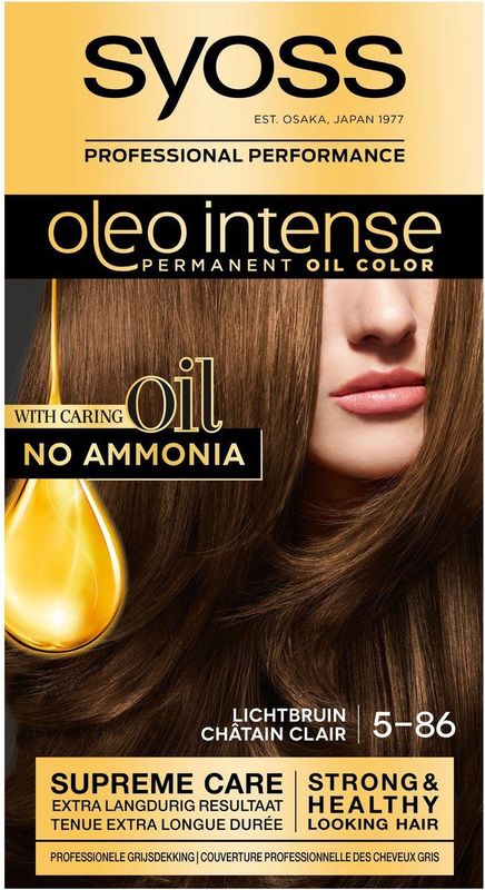 SYOSS Oleo Intense- 5-86 Lichtbruin - Permanente Haarverf - Haarkleuring - 1 stuk
