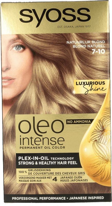 SYOSS Oleo Intense - 7-10 Natuurlijk Blond - Permanente Haarverf - Haarkleuring - 1 stuk
