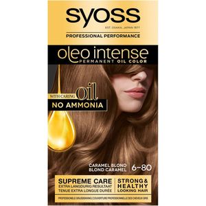 SYOSS Oleo Intense - 6-80 Caramelblond - Permanente Haarverf - Haarkleuring - 1 stuk