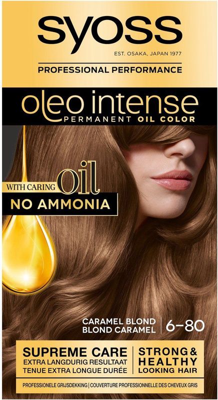 SYOSS Oleo Intense - 6-80 Caramelblond - Permanente Haarverf - Haarkleuring - 1 stuk