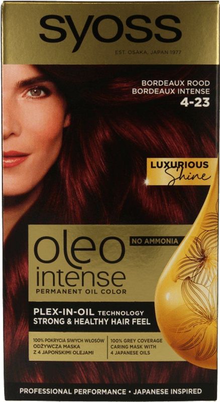 SYOSS Oleo Intense 4Bordeaux Rood Permanente Haarverf Haarkleuring 1 stuk