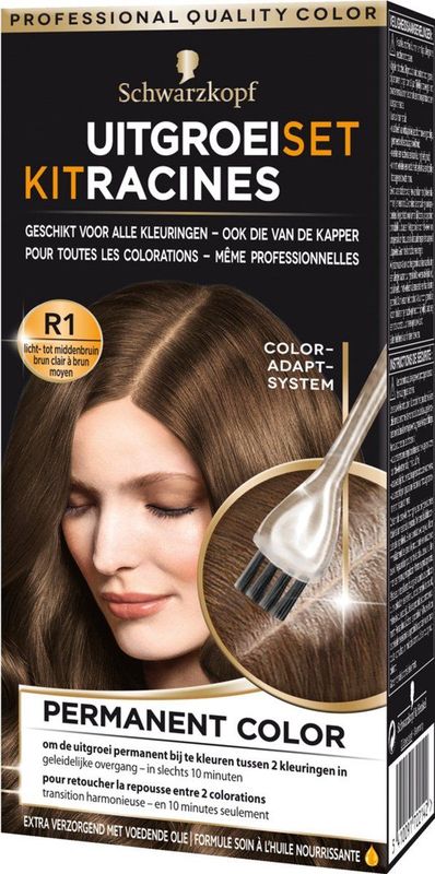 Schwarzkopf - Uitgroeiset - Kleurcrème - Goudbruin - Inclusief Toebehoren