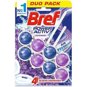 Bref - Toiletblok Power Active - Lavendel - 2 Stuks