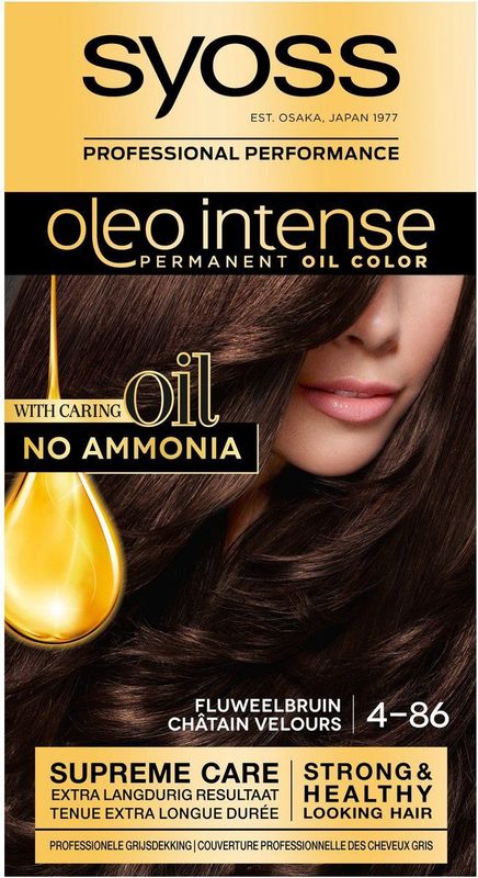 SYOSS Oleo Intense- 4-86 Fluweelbruin - Permanente Haarverf - Haarkleuring - 1 stuk