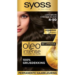 SYOSS Oleo Intense - 4-50 Ijzig Bruin - Permanente Haarverf - Haarkleuring - 1 stuk