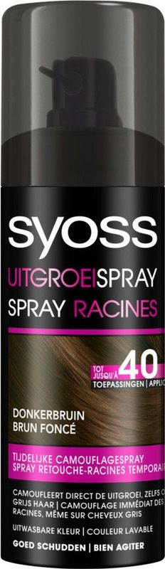SYOSS uitgroeispray Donkerbruin - 1 stuk
