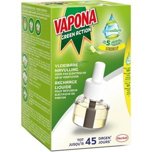 VAPONA Insecten Bestrijding - Pro Nature Muggenstekker - 45 nachten Navulling