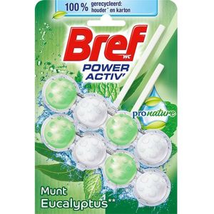 Bref Toiletblok Power Activ Pro Nature Munt Eucalyptus 2 stuks