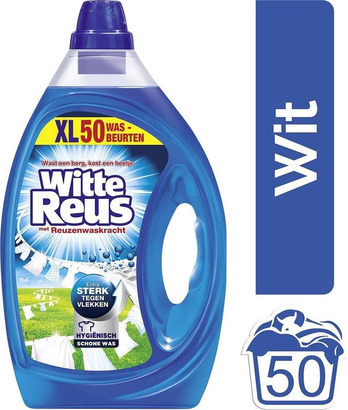 Witte Reus Gel Wasmiddel - Vloeibaar - 50 wasbeurten