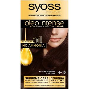 SYOSS Oleo Intense - 4-15 Kastanjebruin - Permanente Haarverf - Haarkleuringen - 1 stuk
