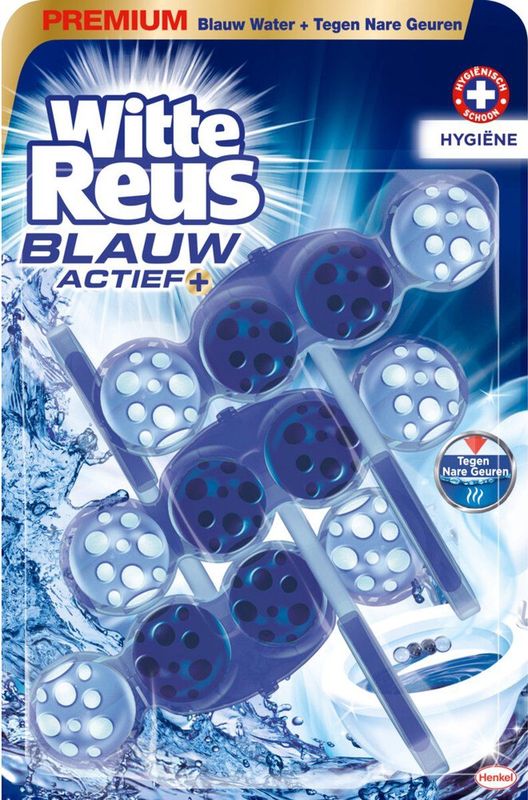 Witte Reus Toiletblok Blauw Actief Hygiene 3 stuks