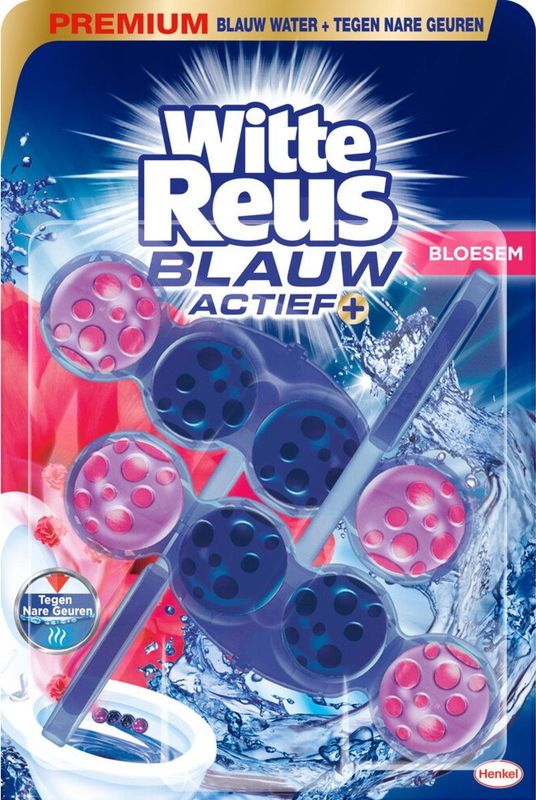 Witte Reus Toiletblok Blauw Actief Bloesem 2 stuks