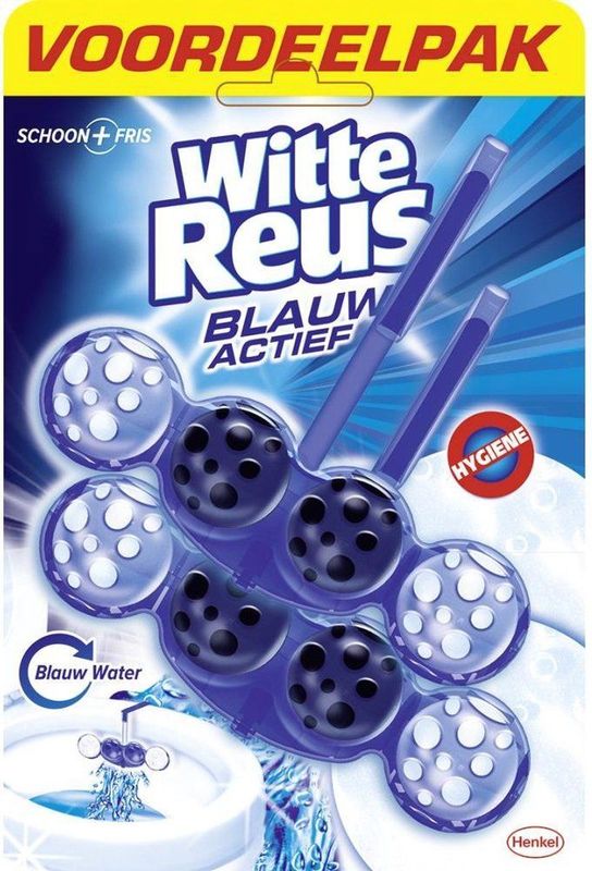 Witte Reus Toiletblok WC Blauw Actief - Hygiene - Duopack