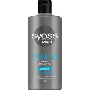 Syoss Men - Clean & Cool - Shampoo - Verfrissend - 90% Natuurlijke Ingrediënten