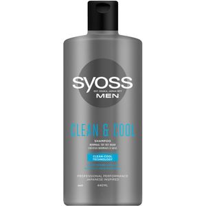 Syoss Men - Clean & Cool - Shampoo - Verfrissend - 90% Natuurlijke Ingrediënten