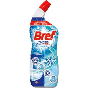 Bref Toiletreiniger Power Activ'Gel - Ocean - Hygiënisch Schoon - Anti-Kalk - Anti-Vuil - Extra Frisheid 700ml