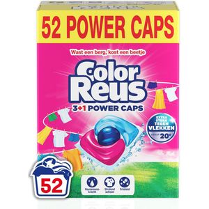 Color Reus Power Caps Wascapsules - Wasmiddel Capsules - Voordeelverpakking - 52 wasbeurten