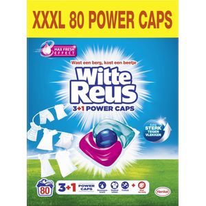 Witte Reus Power Caps Wascapsules - Wasmiddel Capsules - Voordeelverpakking - 2x40 wasbeurten