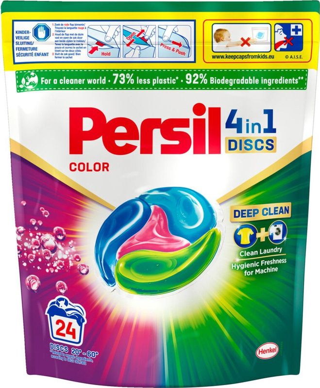 Persil - 4-In-1 Discs - Wasmiddelcapsules - Gekleurde Was - 24 Wasbeurten