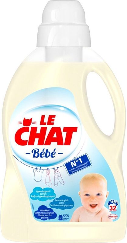Le Chat Wasmiddel Gel Bébé 32 Wasbeurten 1440 ml