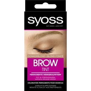 Syoss - Brow Tint - Wenkbrauwverf - Donkerblond - Permanent - Tot 10 toepassingen - Wenkbrauwen