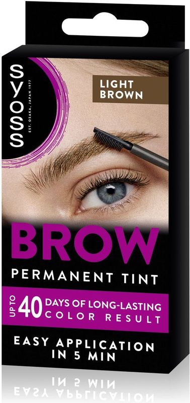 SYOSS - Brow Tint - Lichtbruin - Permanente Wenkbrauwverf - Starterskit - Tot 10 Toepassingen