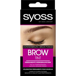 Syoss - Brow Tint - Wenkbrauwverf - Donkerbruin - Permanent - Tot 10 toepassingen - Wenkbrauwen