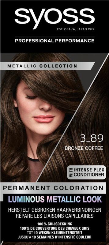Syoss - Haarverf - 3-89 Metallics Bronze Coffee - 1 Stuk